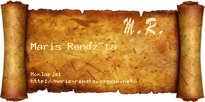 Maris Renáta névjegykártya