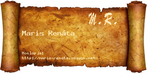 Maris Renáta névjegykártya